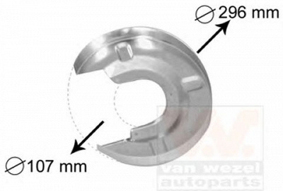 VAN WEZEL 5874373 -  Отражатель, диск тормозного механизма